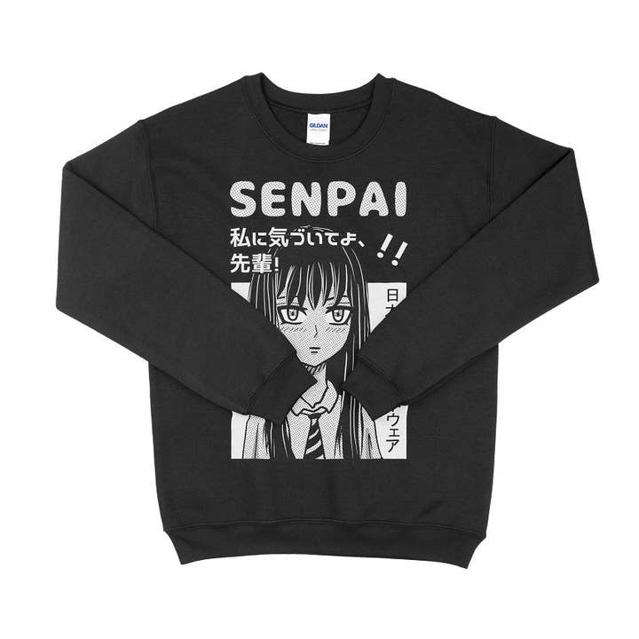 Notice Me, Senpai! Anime Unisex Sweatshirt for wholesale by Upperground Tense