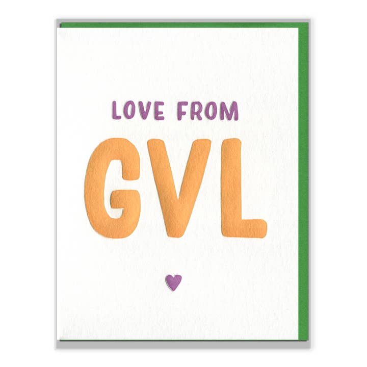 INK MEETS PAPER - Wholesale Friendship Card - Love from GVL - Friendship + Hello card - Local Love