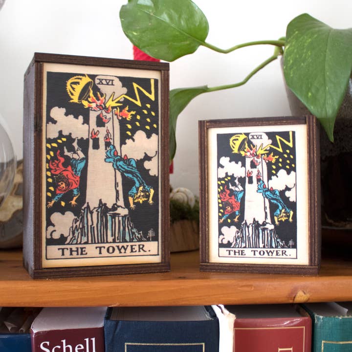 Tarot - 16 - La Tower Boîte de rangement pleine couleur pour la vente par Most Amazing