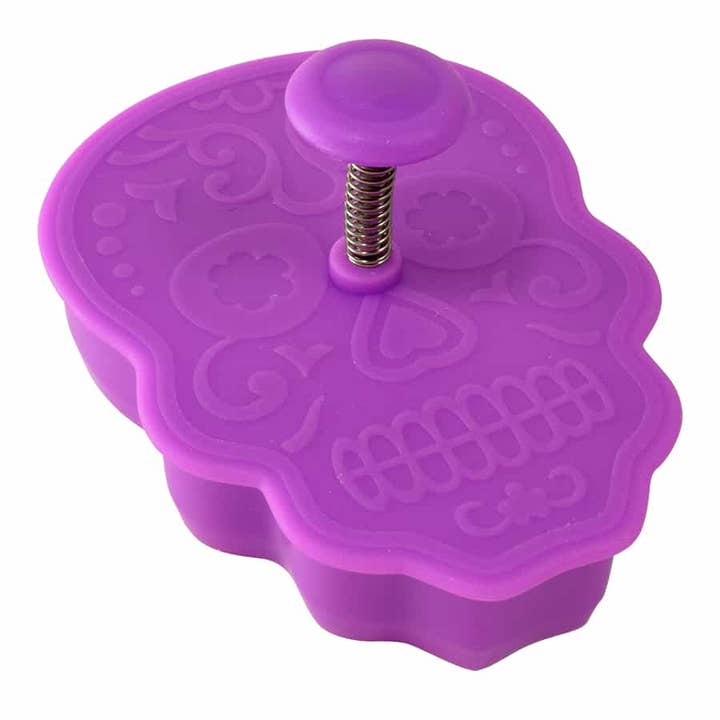 R&M International - Wholesale Cookie Cutter - Day of the Dead Sugar Skull Stamper (3")