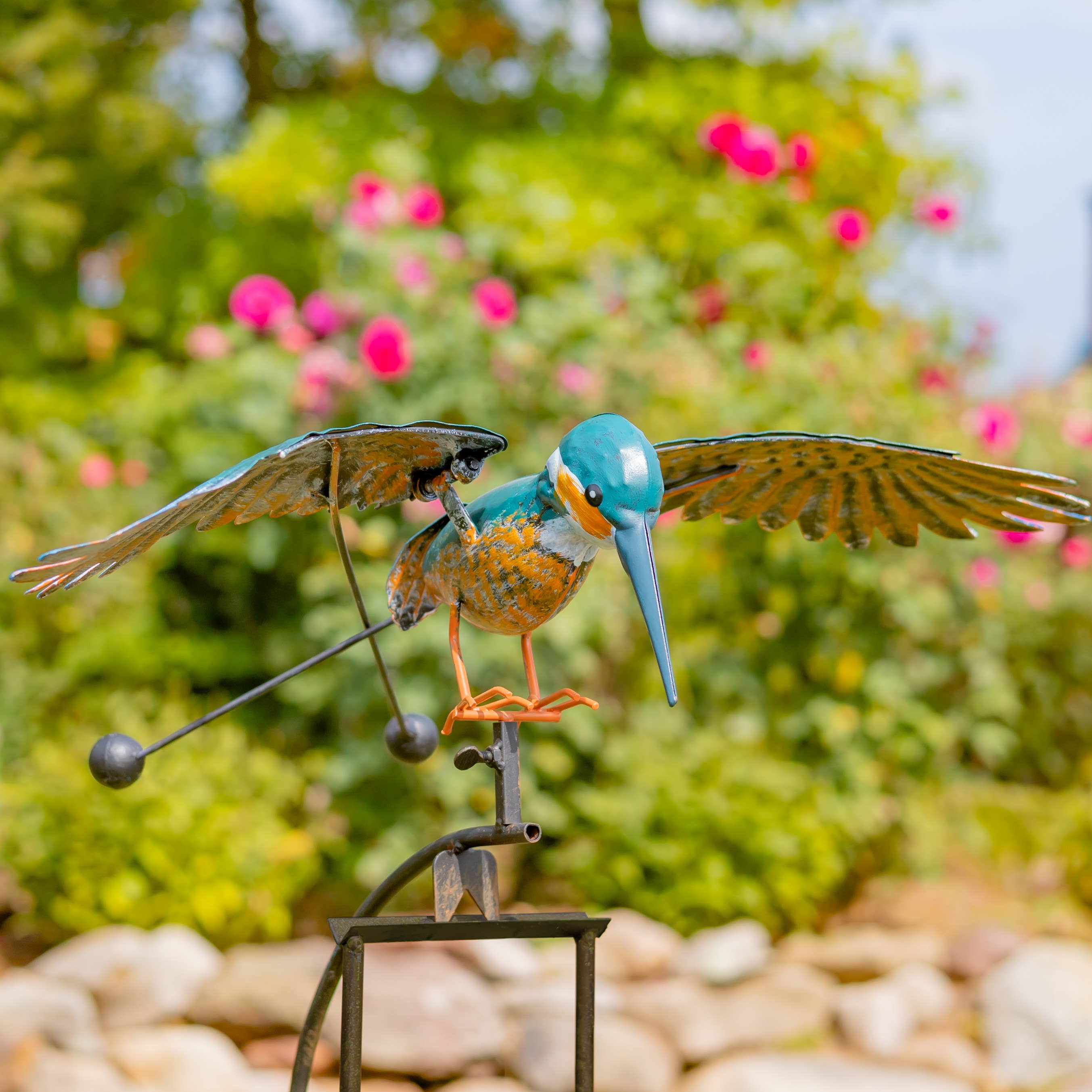 Zaer Ltd. International - Wholesale Garden/Lawn Stake - Assorted Metal Bird Rocking Stakes- 6PC/Set1