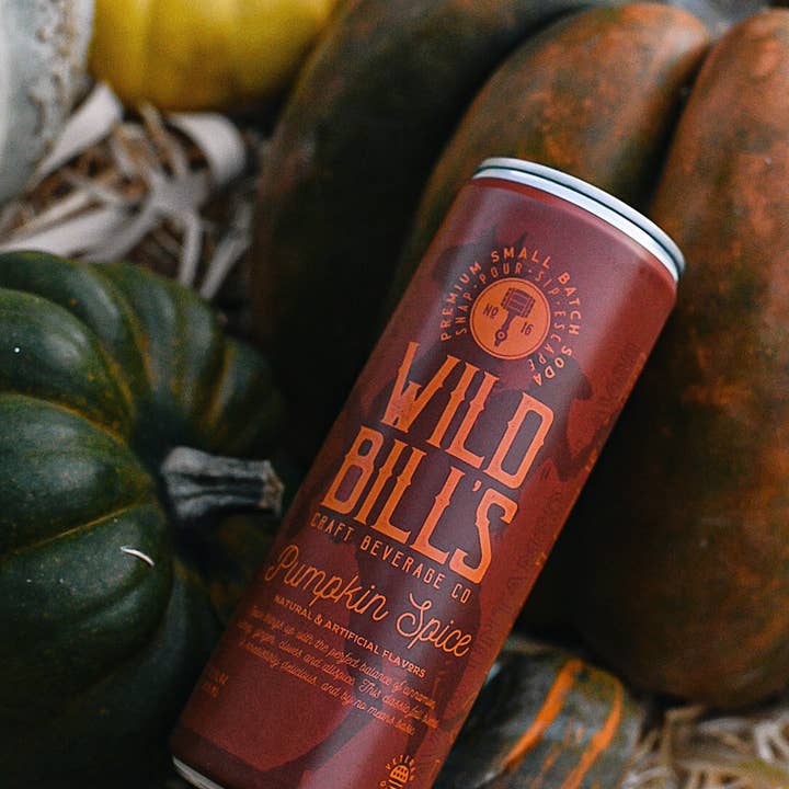 Wild Bill’s Craft Beverage Co. - Wholesale Soda/Carbonated Drink - Pumpkin Spice - Premium Cane Sugar Soda, 12-Pack, Cans