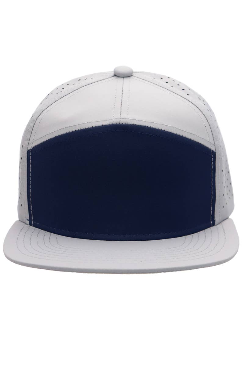 Cap Zone – Boné - Unissexo por atacado – Boné Snapback 7 Painéis com Frente Colorida e Perfurações Digitais4