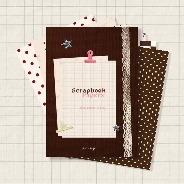 Scrapbook papers Book n°1 - 14 designs pour la vente par Studioloujashop