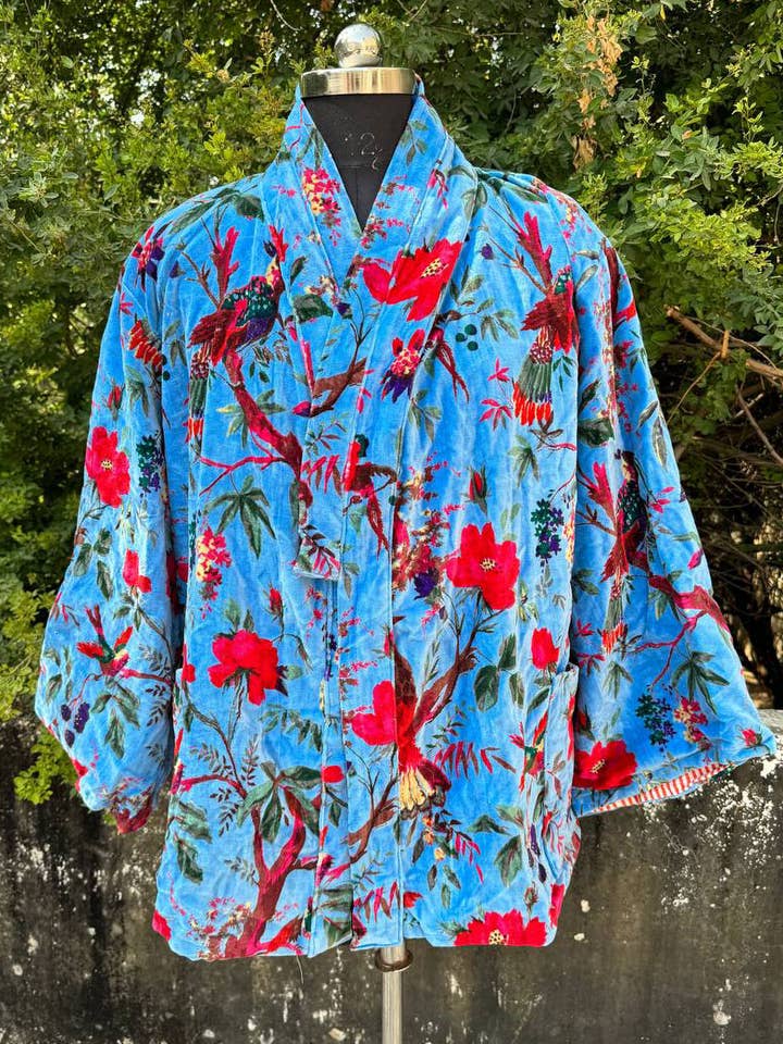 GYPSY STUDIO – Großhandel Jacke – Damen – Vogelmuster Jacke Mädchen Wintermantel Damen Mäntel Samtjacke3