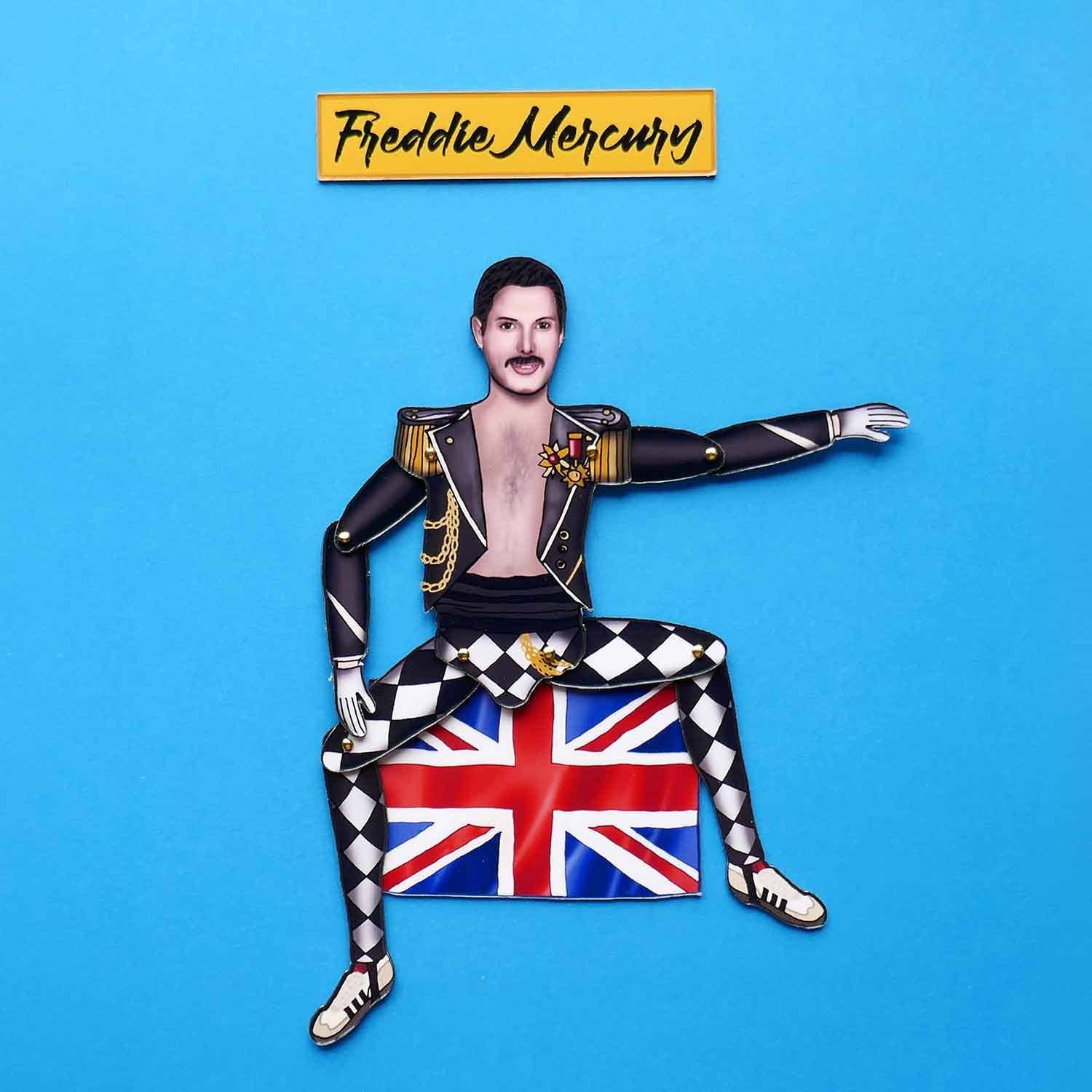 THE PAPER IDOLL - Vente Aimants - Aimant de réfrigérateur articulé ou ensemble Freddie Mercury (The Queen).5