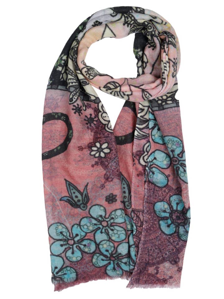 Animal Merino Silk Designer Scarf for wholesale by Namaskar Australia