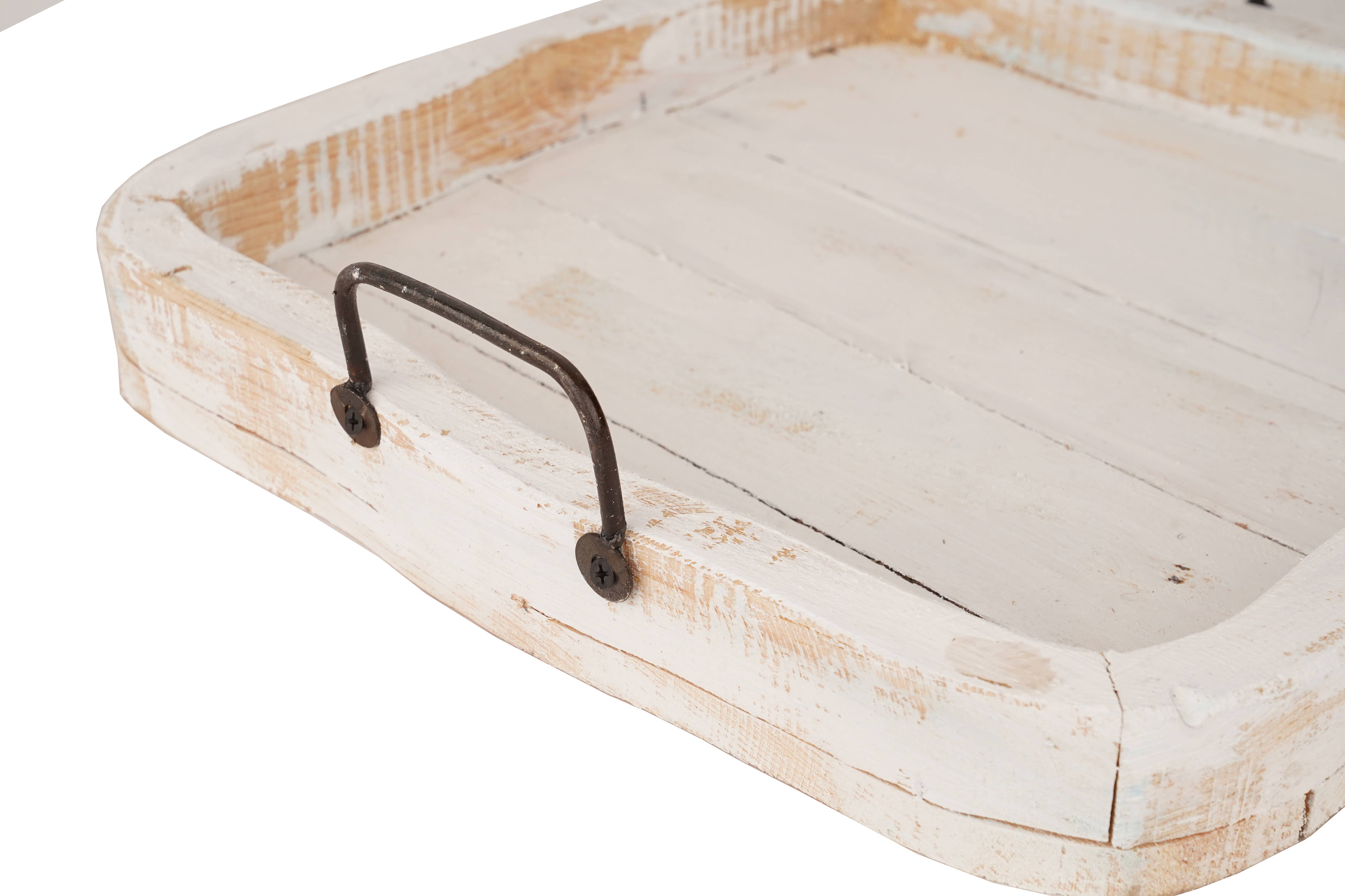 My Amigos Imports – Engroshandel Pyntebakke – Bixby-bondehus-træ bakke-tre farve valg-15x15x4 inches5