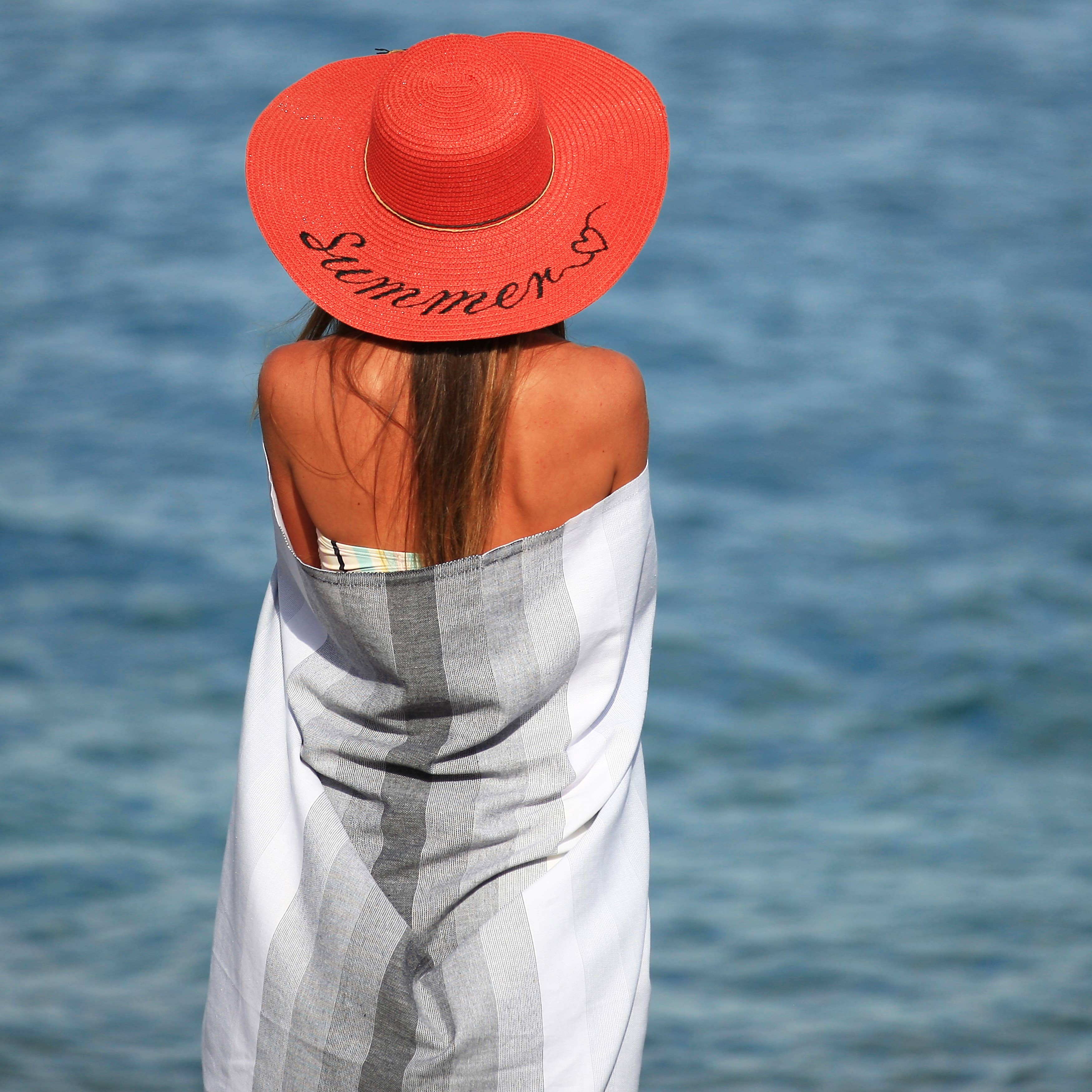 East'N Blue - Vente Serviette de plage - Serviette de plage Peshtemal en coton turc arc-en-ciel9