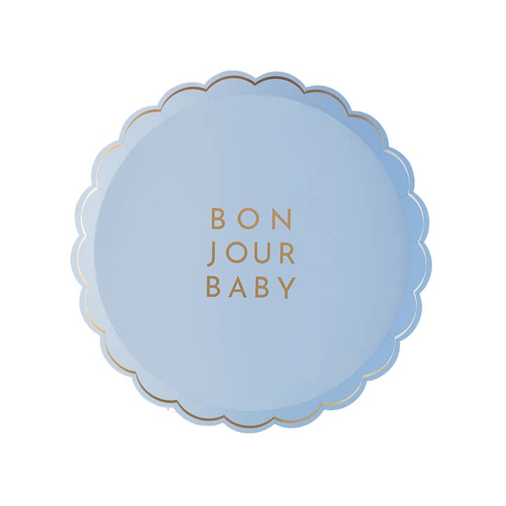 Bonjour Fête - Wholesale Disposable Plate - BONJOUR BABY SKY BLUE SMALL PLATES
