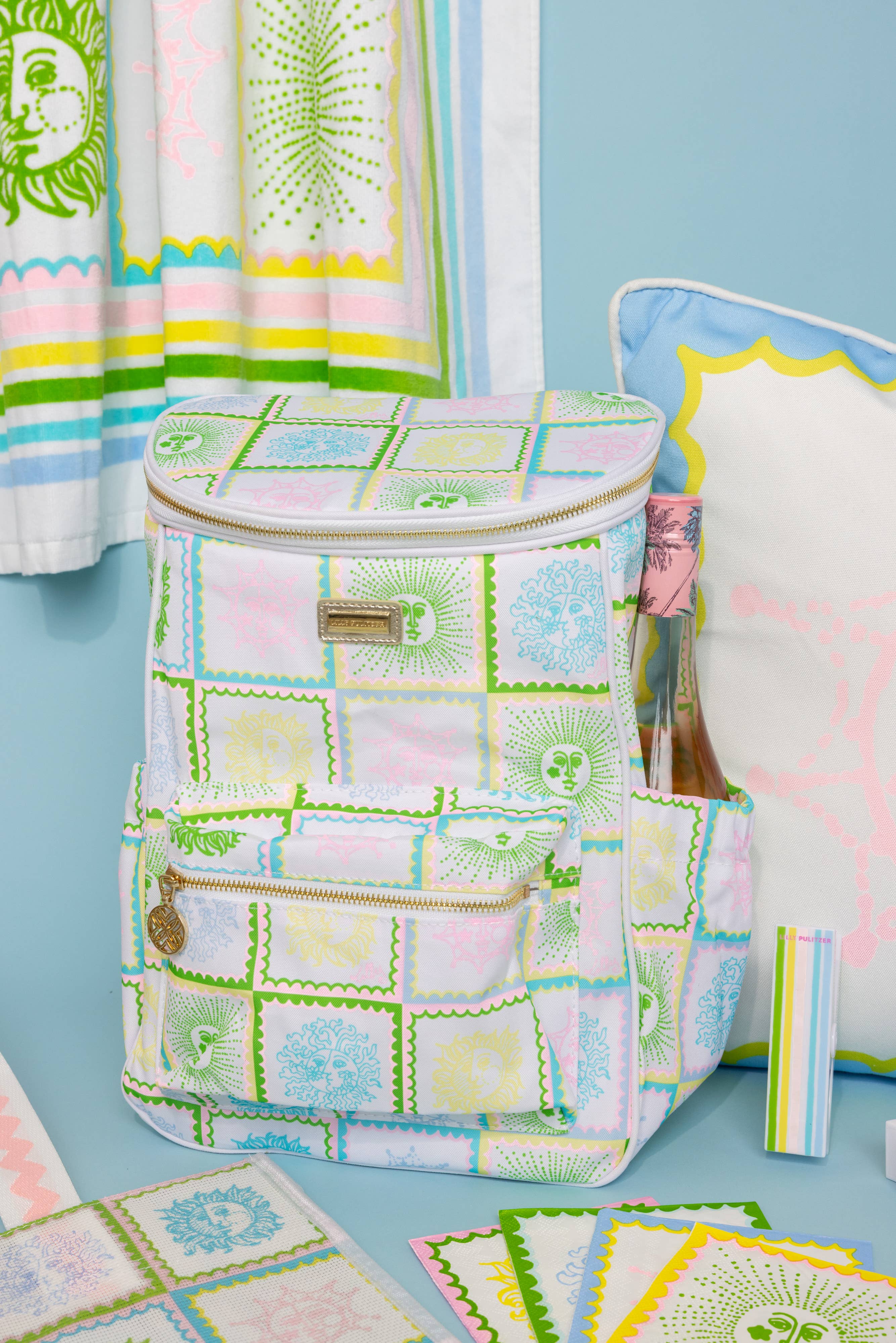 Lilly Pulitzer by Lifeguard Press - Wholesale Cooler/Cooler Bag - Backpack Cooler, Sun Tiles Home3
