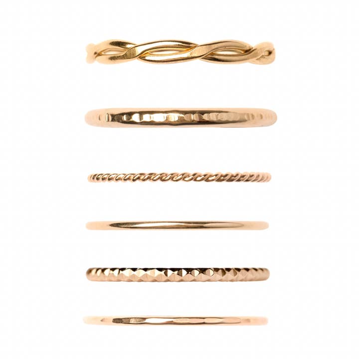 Mini Rings for Pinkie Ring, Toe Ring, Midi Ring Goldfill for wholesale by Mineral and Matter