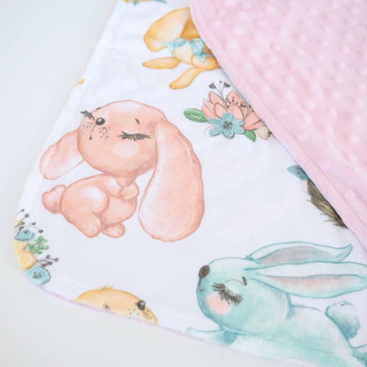Honey Lemonade - Wholesale Bedding Blanket - Kids & Baby - Mini Minky - Bunnies