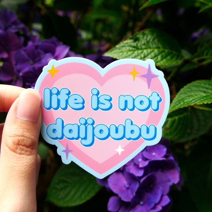 Meg-chan Doodles - Vente Autocollant - La vie n'est pas Daijoubu | Autocollant animé | Culture japonaise1