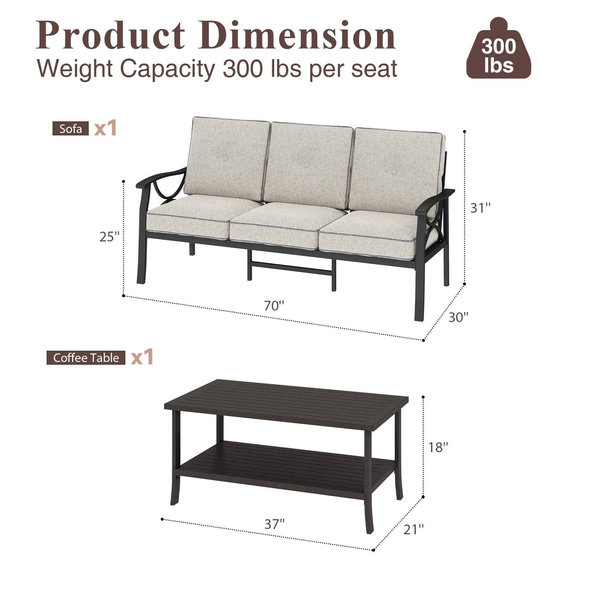 Heynemo - Wholesale Patio Set - Outdoor Patio Furniture Set, 2 Piece Patio Conversation Set2