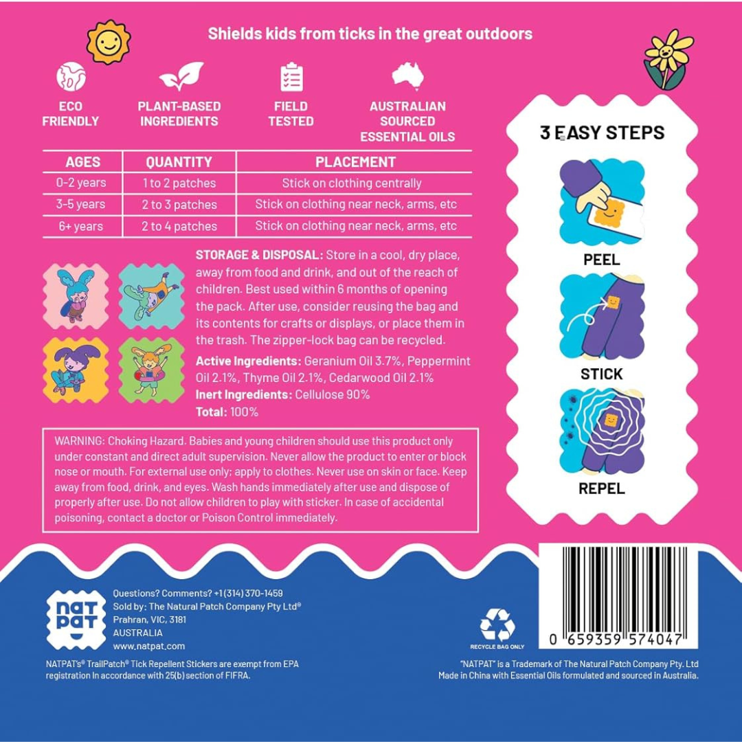 NATPAT - Wholesale Anti-muggenspray - NATPAT Trailpatch - Tekenwerende Stickers voor Kinderen8