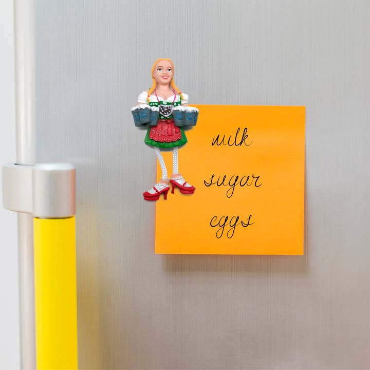 European Heritage Gifts - Wholesale Magnet - Novelty Magnet of German Lady with String Legs