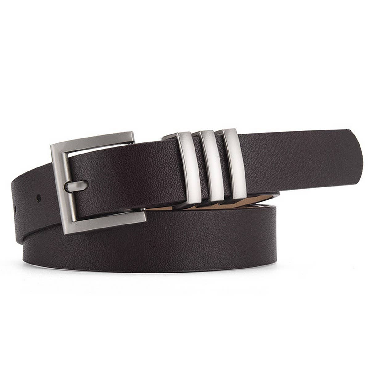 ACCITY - Wholesale Belt - Women's - MATTE KOREAN-STYLE METAL SQUARE BUCKLE BELT_CWASC05807