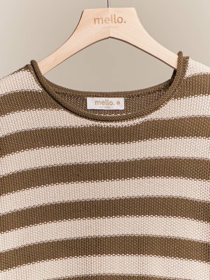 Mello. - Wholesale Knit Sweater - Women's - Casual Striped Sweater11