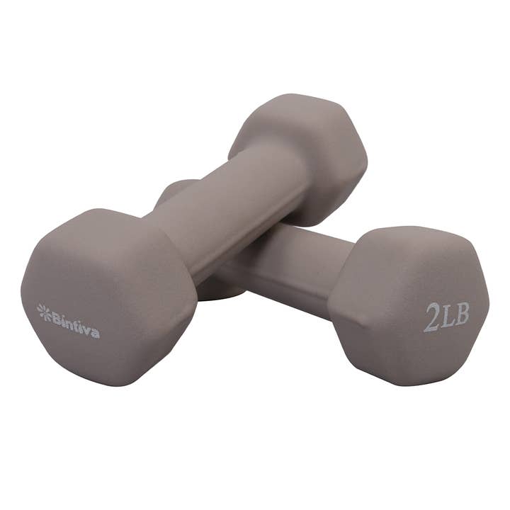 Bintiva - Wholesale Fitness Equipment - Neoprene Hexagon shaped dumbbells - Earth Tones