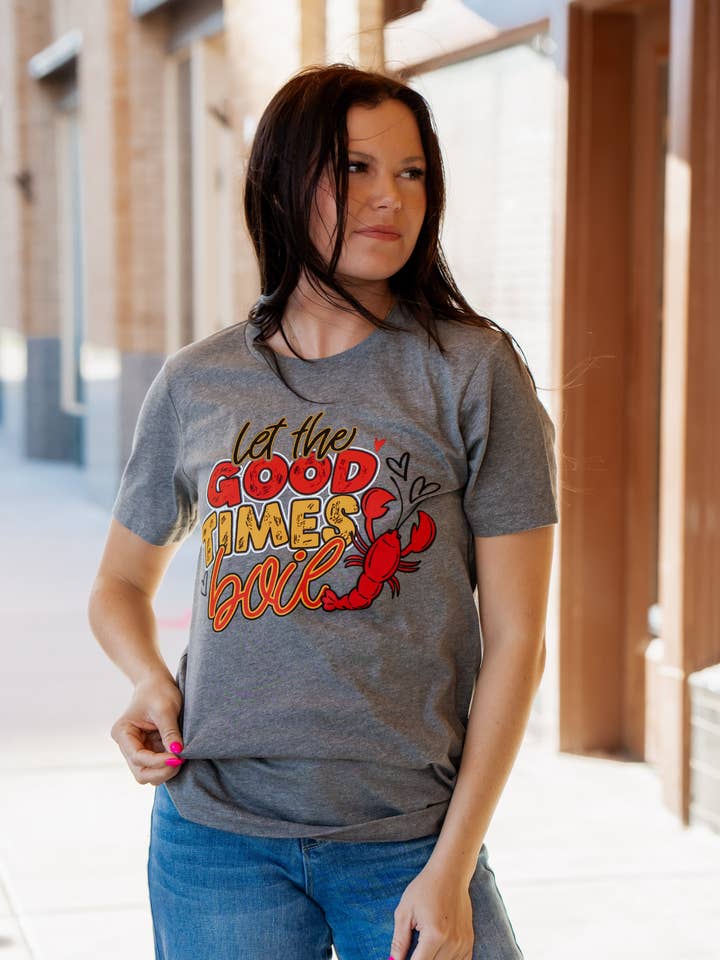 Let the Good Times Boil Crawfish - Mardi Gras Tee for wholesale by Spirit to a Tee