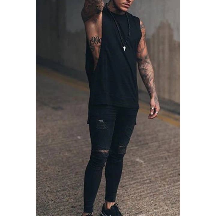 Paperdoll - Wholesale Tank top – Men's - Gym Fitness Workout Cotton Sleeveless Shirt3