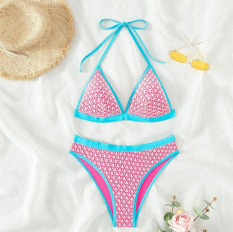 Red Marcella Bikini Halter Swimsuit for wholesale on Faire5