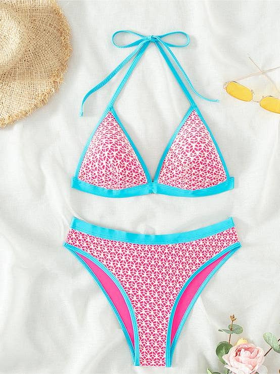 Red Marcella Bikini Halter Swimsuit for wholesale on Faire5