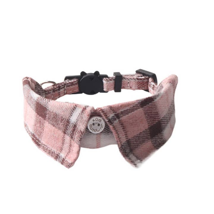 Cheerhunting - Wholesale Pet Shirt Collar - Cat - Mokka – Flannel Shirt Collar Breakaway Cat Collar