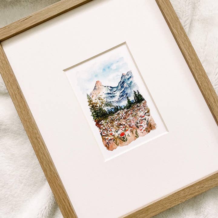 Art and Home co. - Wholesale Art Print - Mountain Landscape Watercolor Fine Art Print1
