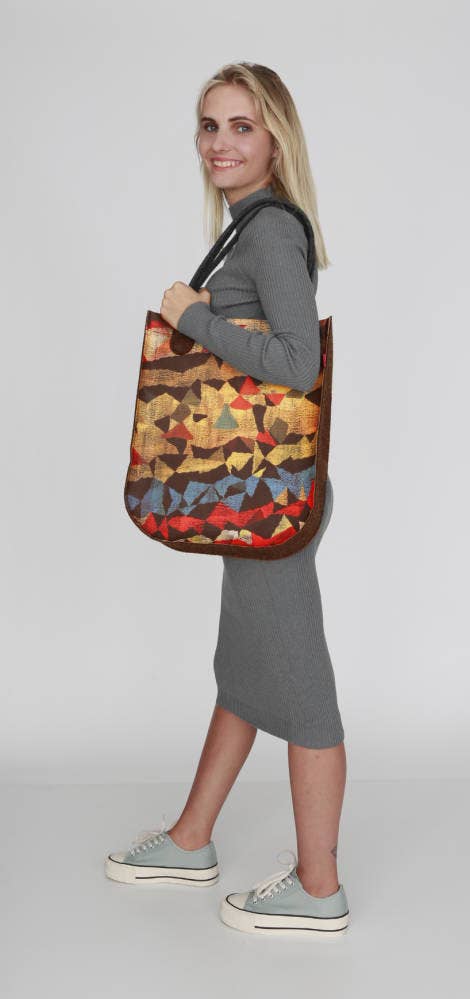 IngrossoBertoni by INCI Srl - Wholesale Tote Bag - Women's - Zumba Felt Shopper Bag City Line Anthracite Bertoni3