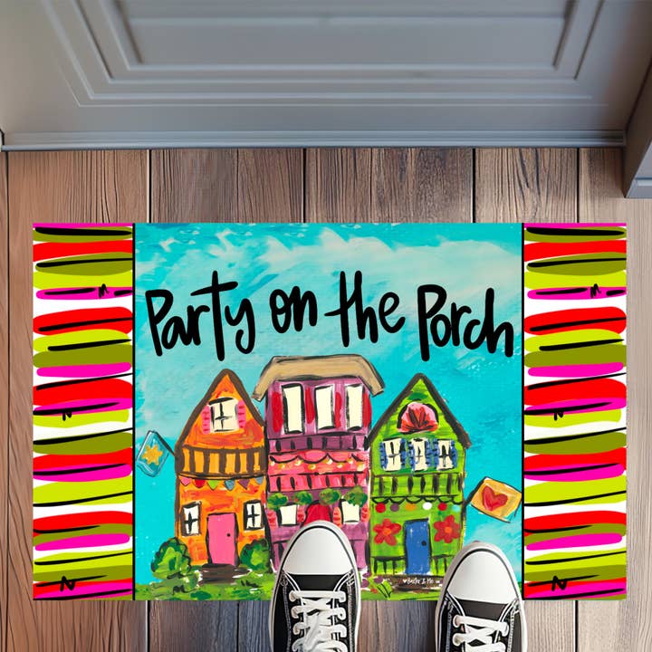 Party on the Porch Fair Rug Floormat for wholesale by Baxter & Me
