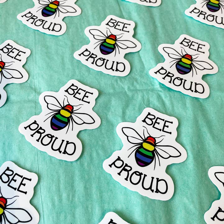 Rainbow Certified - Venta al por mayor Pegatina - Pegatina arcoíris Bee Proud LGBTQ+1