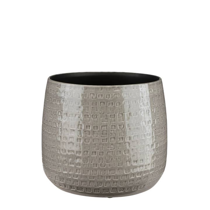 Floyd Plant Pot Round Grey 11"Dia x 9.25"H for wholesale by BIDKhome