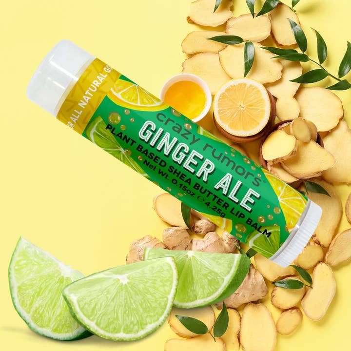 All Natural, Vegan Ginger Ale Lip Balm for wholesale by Crazy Rumors