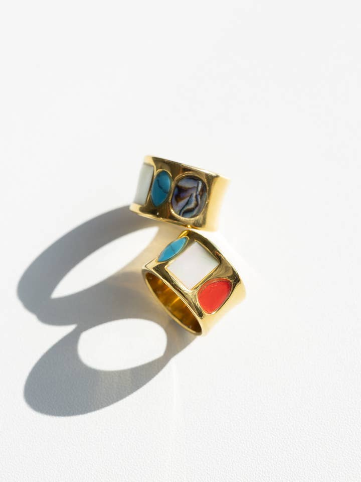 Roxy Brede Band Stenen Ring voor wholesale door BELJOY