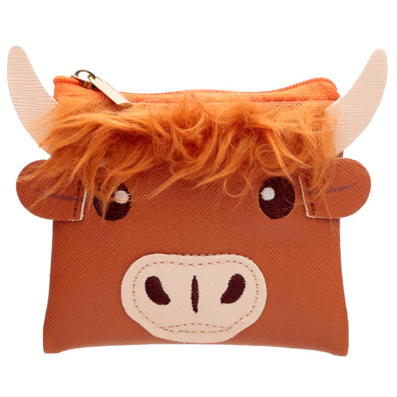Puckator Ltd – Großhandel Geldbörse – Unisex – Highland Coo Kuh Flauschige PVC-Geldbörse mit Fransen1