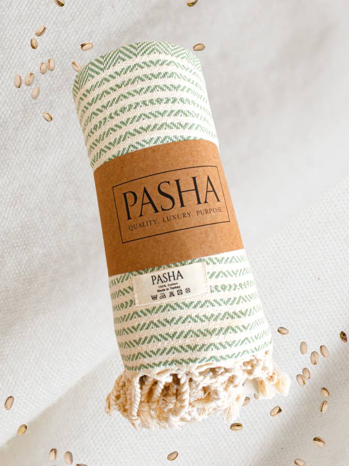 Bohemian Turkish Towel | PISTACHIO for wholesale by PASHA Turkish Towels