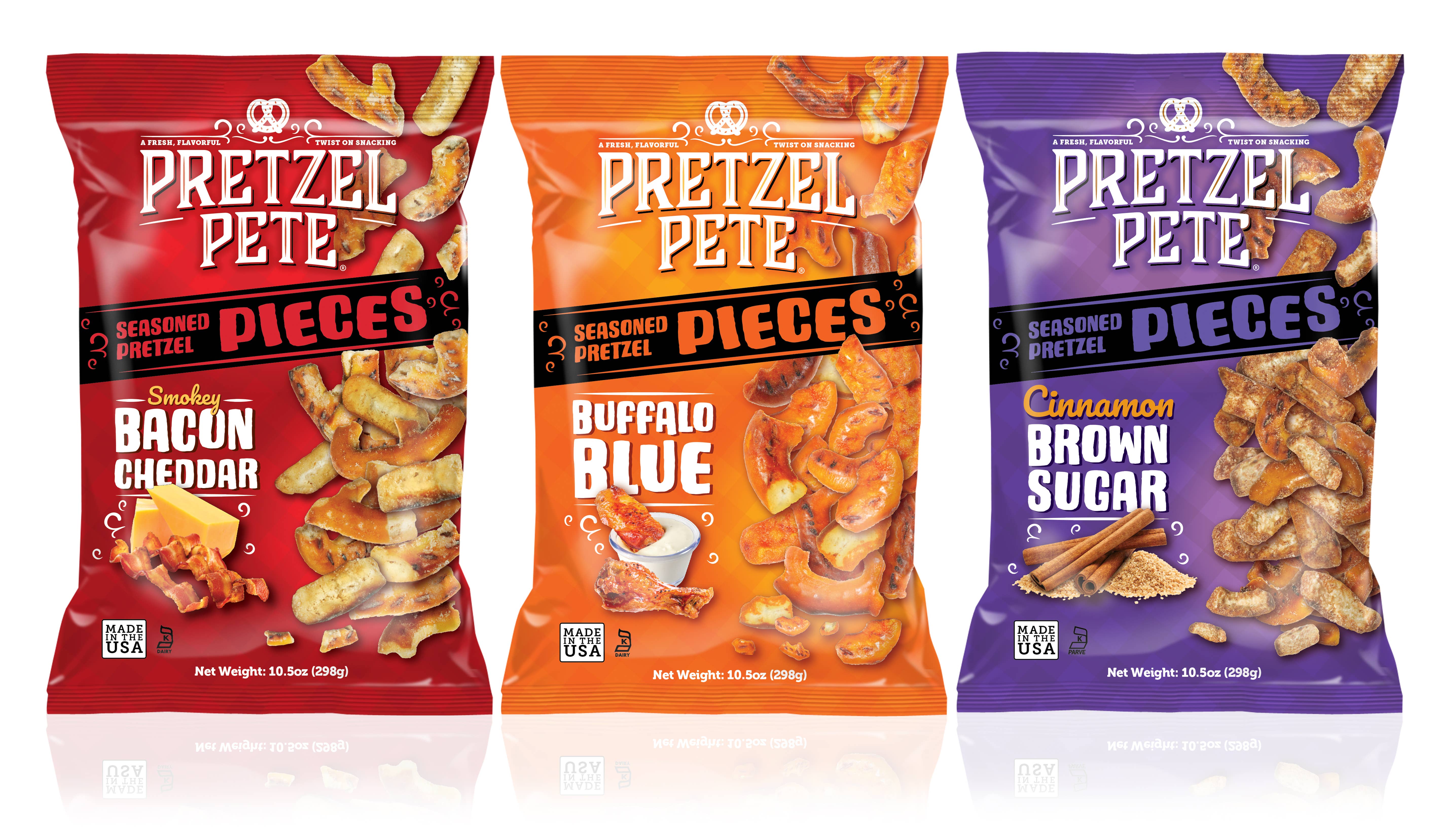 Pretzel Pete - Wholesale Pretzels - Smokey Bacon Cheddar Pretzel Pieces 9oz3