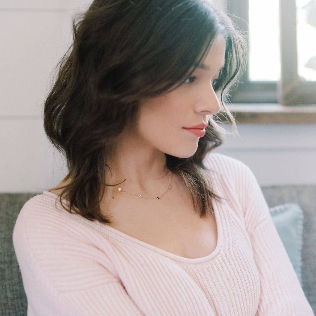 Honeycat Jewelry - Wholesale Link & Chain Necklace - Milky Way Disc Chain Necklace13