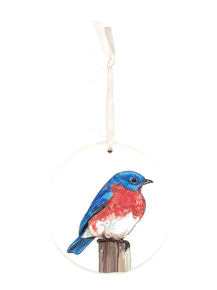 Bluebird ornament, nature Christmas decoration for wholesale by Faith and Franklin
