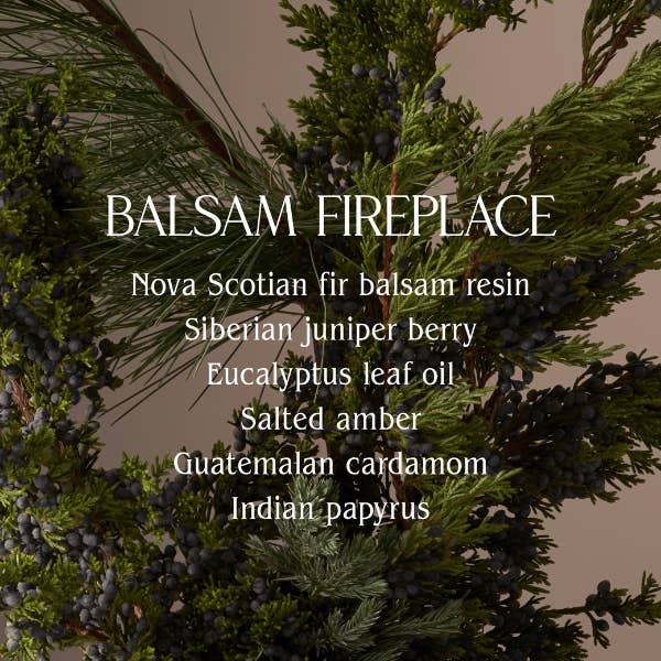 Homecourt - Wholesale Jar/Filled Candle - Holiday Limited Edition Balsam Fireplace Candle | Half Case1