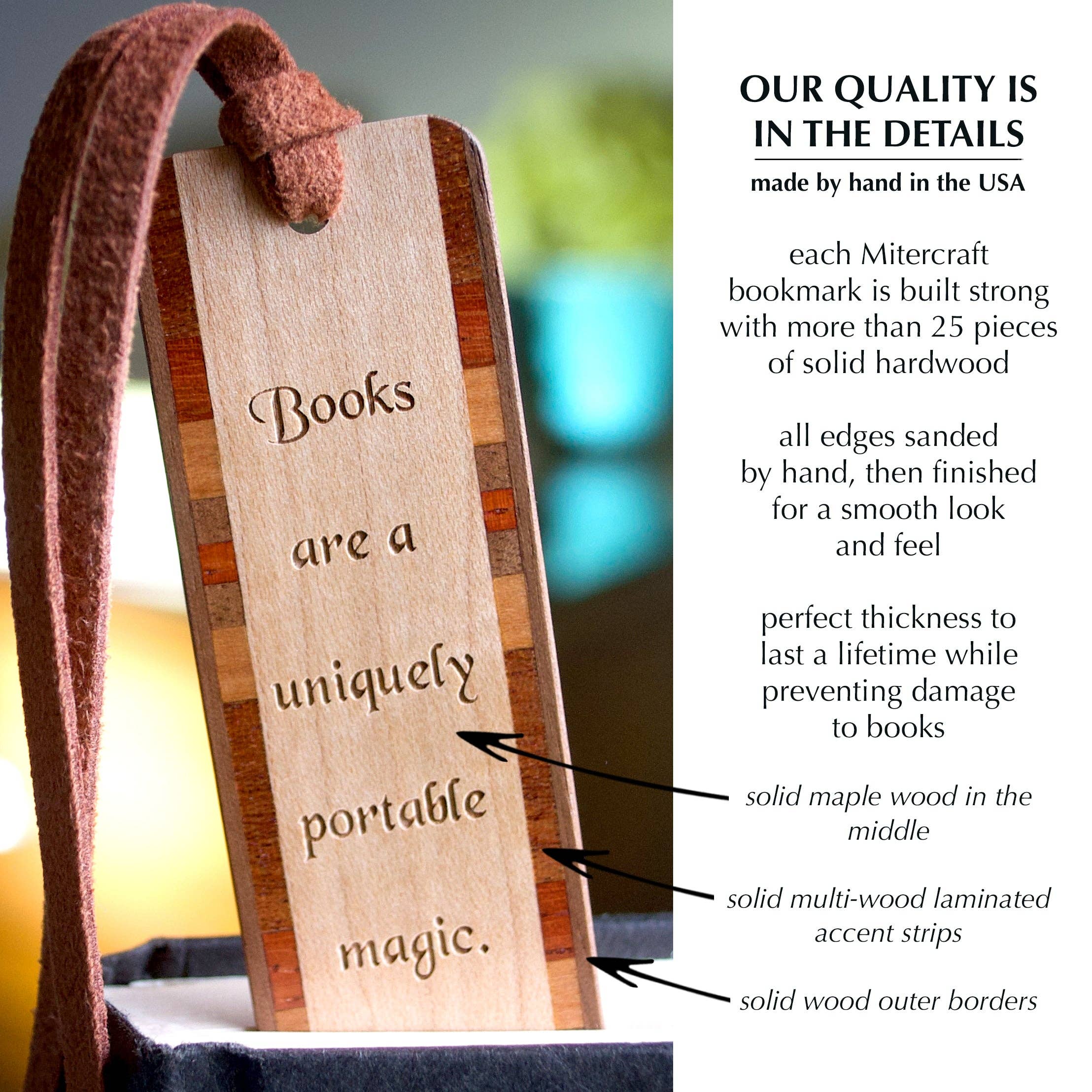 Mitercraft - Wholesale Bookmark - Stephen King Books Quote Handmade Engraved Wooden Bookmark1