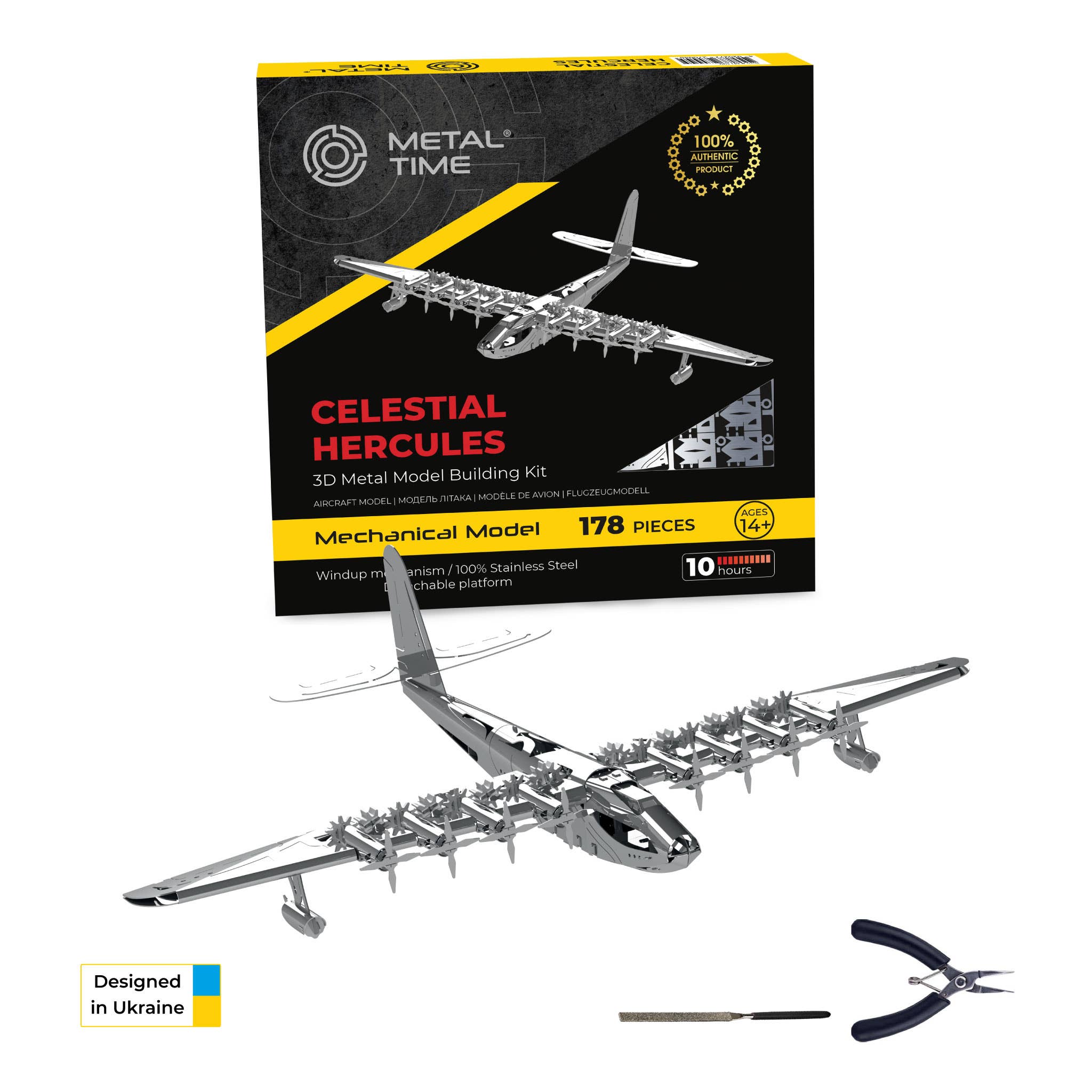 METAL-TIME INC. - Wholesale DIY Craft Kit - SPRUCE GOOSE HUGHES H-4 HERCULES  mechanical airplane kit6