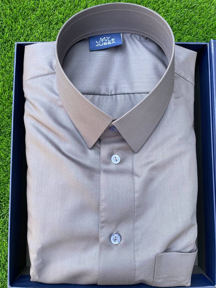 Mens Latte Qatari Thobe for wholesale by MY LITTLE JUBBA