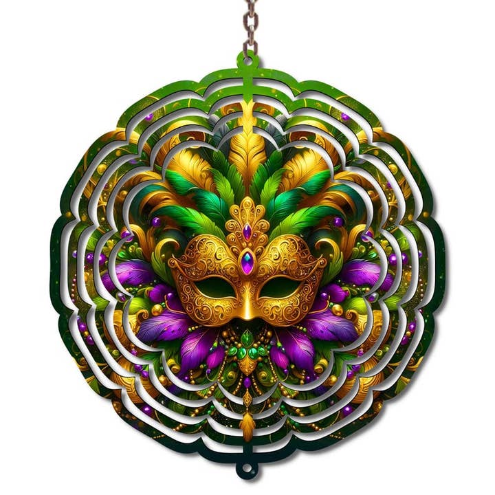 Mardi Gras Vindspil, Maskerade Maske Veranda Dekoration, New Orleans for engroshandel hos Uniquely Designed By Rebecca