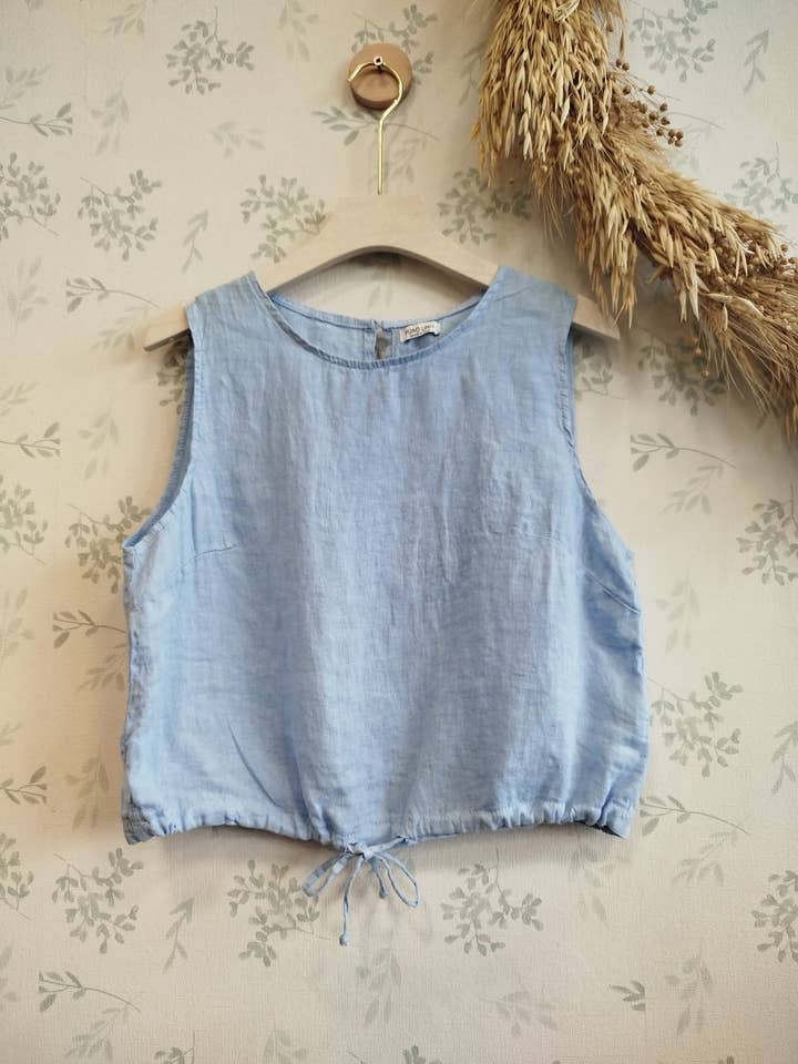 Linos y Textiles - Wholesale T-shirt – women's - REF:74019 100% Linen T-shirt3