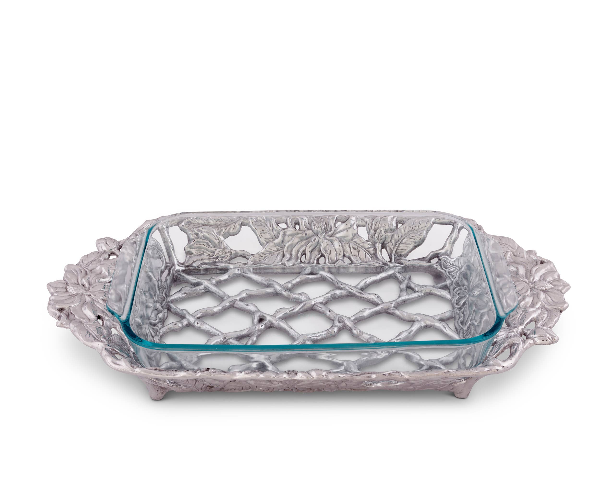 Arthur Court - Wholesale Baking Dish - Magnolia Pyrex Holder 3qt3