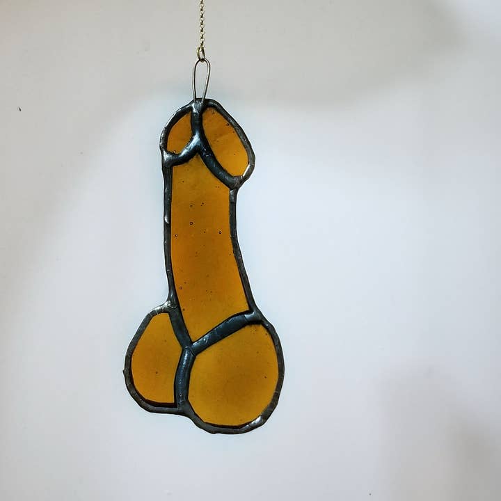 Lost & Found Design - Wholesale Suncatcher - Stained glass - penis - choose your color