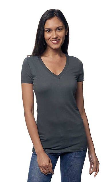 Royal Apparel - Wholesale T-Shirt - Women's - Women's Viscose Hemp Organic Cotton V-Neck5